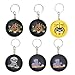 Produktbild NUOBESTY Halloween Schlüsselbund Mini Plüsch Kissen langlebig lustige Element Vocal Schlüsselbund Brieftasche Zubehör LED beleuchtet Schlüsselring für Handtasche Autos - 6 Stück zufällige Art