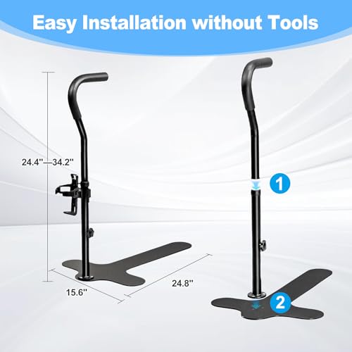 Stand Assist Aid for Elderly, Chair Couch Lift Devices for Seniors Adults, Standing Assistive Aids with Safety Handle & Cup Holder for Disabled, Handicap with Limited Mobility, Hold Up to 350LBS - Image 8