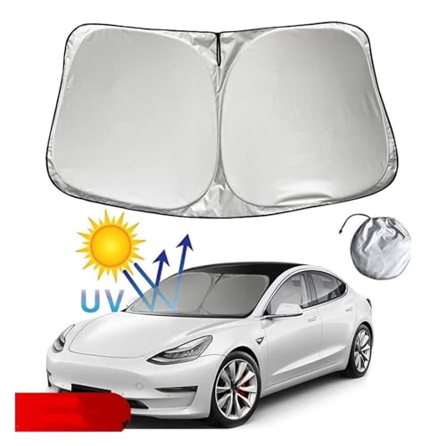 Parasol de parabrisas para Tesla Model 3 y Y plegable protector solar 2