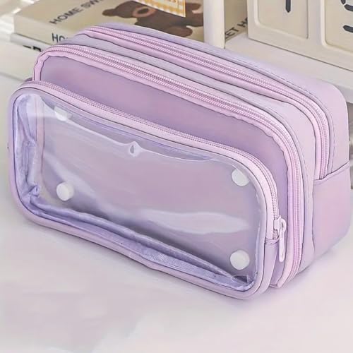 Image of Storio Pencil Box Pouch for School Kids Girls & Boys Aesthetic | Multi-Purpose Pencil Case - Portable Stationery Organizer for Pens, Markers & Beauty Essentials - Ideal for Office Desk Storage