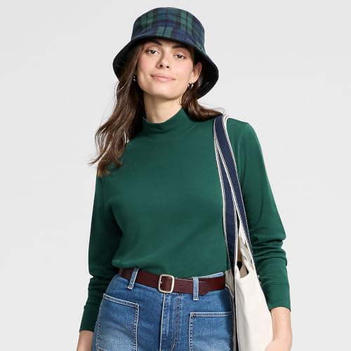 Image of Lands' End Women's Cotton Mock Turtleneck