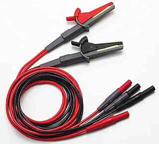 TestHelper TL200 LCR Meter Tester 4 Four Wire Test Leads Lead Terminal Kelvin Clip Alligator with 4mm Banana Plug