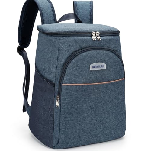 Mochila Térmica 18L - Grande Capacidade para Praia, Viagem e Marmitas (Azul)
