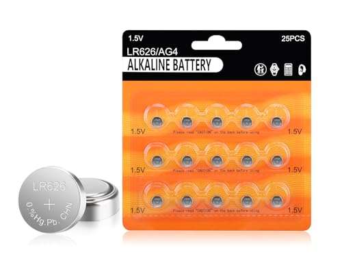 kunying AG4 LR626 Battery 15 Pack Long-Lasting LR626/L626 /SR626 /377 /SR626SW Batteries Coin Cells for Watches Calculators Toys