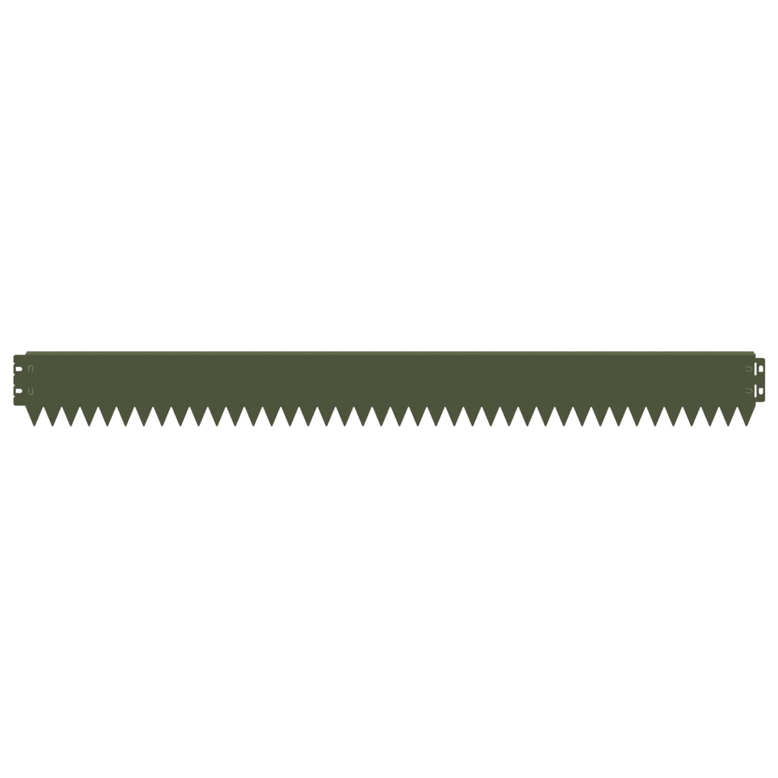 Lot de 20 bordures de pelouse - 103 x 10 cm - En acier - Vert olive - Bordure de pelouse pour jardin et chemins