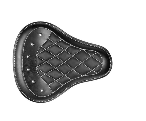 Asiento motocicleta vintage de cuero PU con soporte de resorte para Sportster XL883