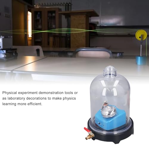 Image of Fabater Vacuum Jar with Base, Sound Physics Demonstration, Vacuuming Demonstration Hood Teaching Tools for Classroom Laboratory, Vacuum Jar Set, Easy