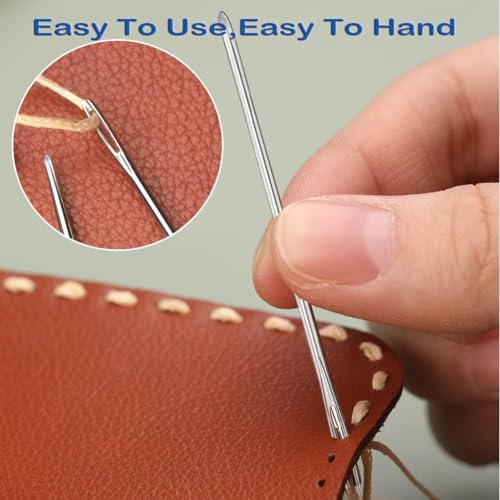 Image of 15Pcs /3Sizes Large Eye Blunt Yarn Needles kit, Knitting Needles, Yarn Needles, Quilting Needles with 2 Threaders, Weaving Stringing Needles for Knitting Crochet