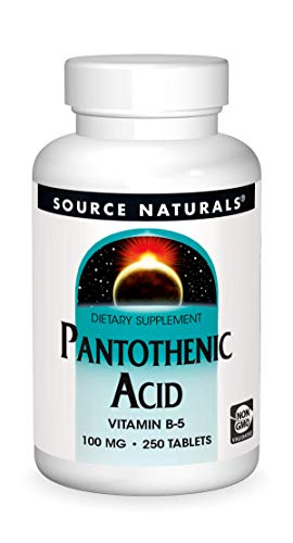 Source Naturals Pantothenic Acid 100 mg Vitamin B-5 Dietary Supplement - 250 Tablets