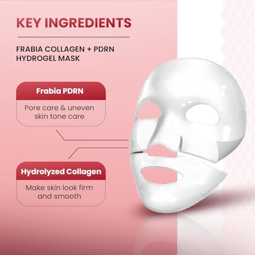 Image of Bio Collagen Mask | Collagen Mask Overnight | Sheet Mask | Korean Glass Skin Overnight Hydrogel Face Mask Sheets for Deep Hydration, Pore Minimizing, Firming & Moisturizing | Paraben-Free | For All Skin Types | 1 Piece - 34g