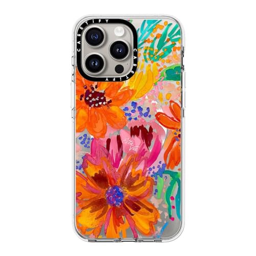 Coque transparente fleurs aquarelle pour iPhone 15 Pro Max MagSafe