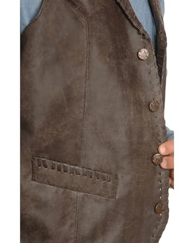 Image of Scully Men's Whipstitch Lamb Leather Vest - 206-171