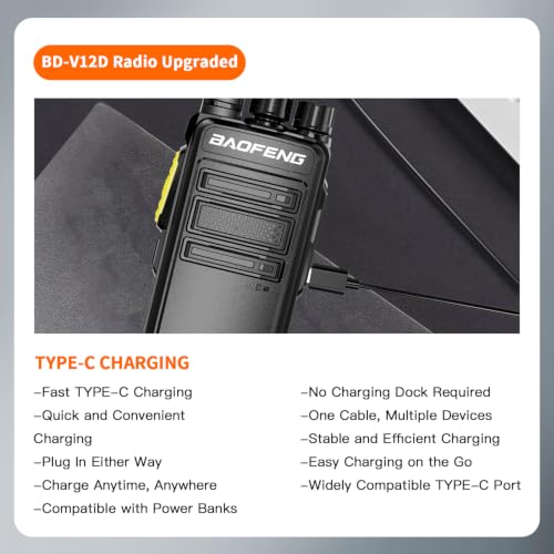 Image of BAOFENG Radio 6 Pack Long Range Walkie Talkies for Adults, Rechargeable Two-Way Radios Walkie Talkies with Earpiece for School,Church,Cruise