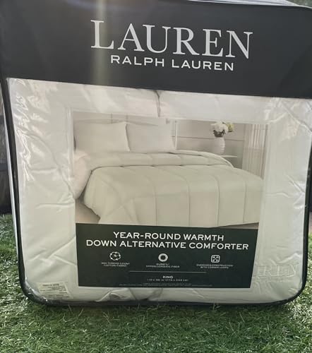 Luxury Master Bedroom Essentials Down Alternative Comforter-All Season Reversible White Lightweight Lite Loft Comforter (King)