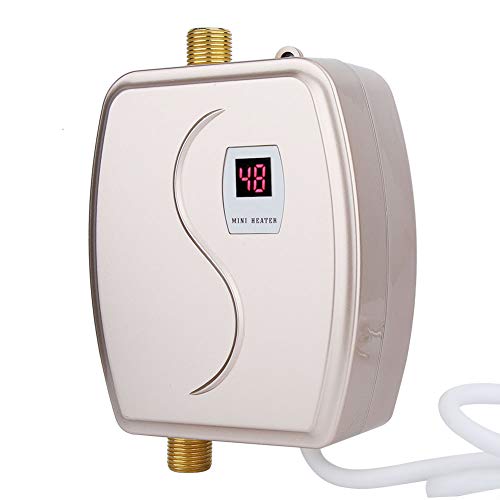 Preisvergleich Produktbild Durchlauferhitzer, 220V 3800W Mini Instant Touch elektrischer Durchlauferhitzer für Bad / Küche (EU) (Golden)
