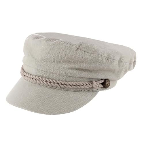 Image of EPOCH Men's Summer Cotton Greek Fisherman Sailor Fiddler Driver Hat Flat Cap