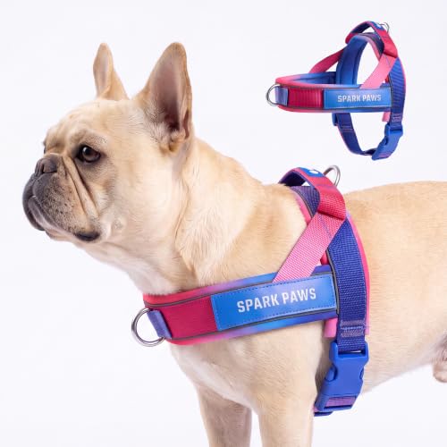 Image of Spark Paws No Pull Front Clip Dog Harness - Easy On, Padded and Lightweight | Two Clips, On in Seconds, Chest Bearing, Australian Style, No Throat Pressure, for Small Medium and Large Breeds