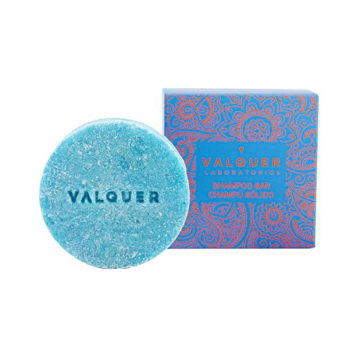 Valquer Laboratorios Shampoing Solide Exotic Sunrise (Extrait de et Papaye), Antioxydant, Hydratant et Purifiant, Sans Savon Sans Plastiques, Shampoing Bio et Naturel, Orange, 50 Grammes