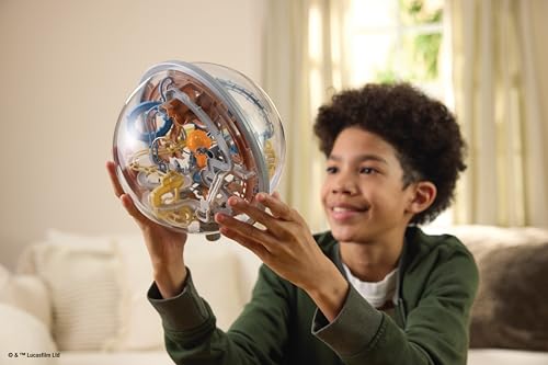 Spin Master Games - Perplexus Star Wars Mandalorian - Labyrinthe Parcours 3D avec 80 Défis, Figurine Grogu - Jeu d'action Et Réflexe - Casse Tete Enfant - Vertus Pédagogiques - Jeu Enfant 8 Ans Et +