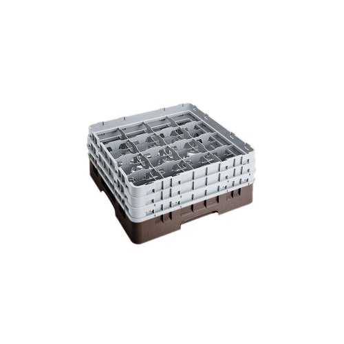 Camrack Glass Rack, W/3 Extenders, Full Size, 16 Compartments, 4-3/8'' Max. Dia., 7-3/4'' Max. (3 Pieces/Unit)