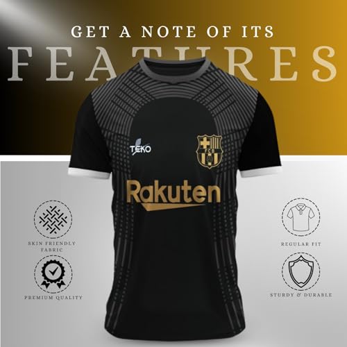 Image of Sports Soccer Football Jersey Regular Fit Half Sleeve Round Neck T-Shirt for Kids, Boys & Men