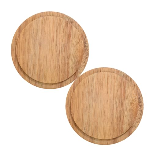 SEWACC 2個 木製マグカップ蓋 漏れ防止シーリング 複飲料対応 水筒 コーヒーカップ用 軽量携帯可能 キッチン オフィス アウトドア向け