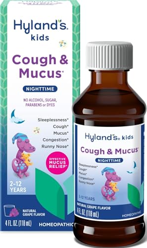 Hylands Kids Cough Syrup & Mucus Relief Nighttime Ages 2-12 Grape 4 fl oz