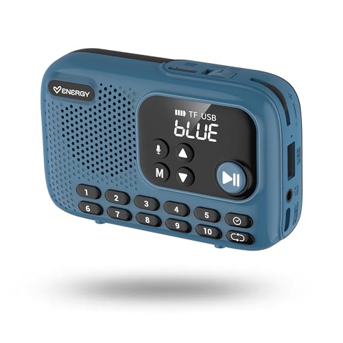 Energy Sistem TunerGo Radio - Radio portatil FM con Bluetooth, batería Recargable, Salida minijack, Antena optimizada y Altavoz de 5W