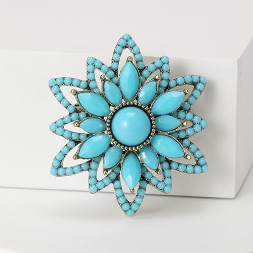 Image of Cameo Brooch Vintage Silver Tone Lady Portrait Brooch Pins for Women Victorian Jewelry Crystal Rhinestone Brooches for Hat Scarf Collar Lapel Handbags Shawls for Christmas