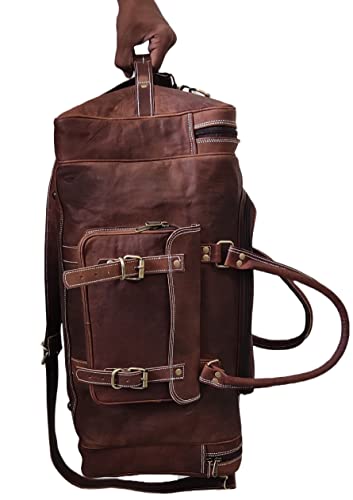 Leather Duffel Bag, Travel Overnight Weekend Bag, Gym Duffel Bag, Sports Duffel (22-Inch)4