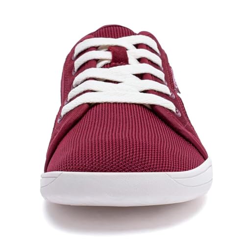 HOBIBEAR Unisex, szerokie buty na boso, minimalistyczne buty do biegania na boso, minimalistyczne buty do biegania w terenie, czerwony (Weinrot), 44 EU Weit