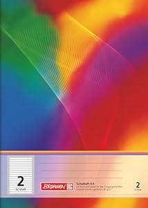Brunnen Schulheft A4 Lineatur 2, 32 Blatt