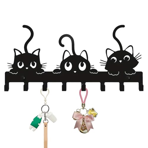 Genérico Porta Llaves Para Gatos - Gancho Para Llaves De Gatos | Organizador De Pared Para Sombreros, Abrigos, Bufandas - Lindo Gancho Decorativo De Animales Para Hogar