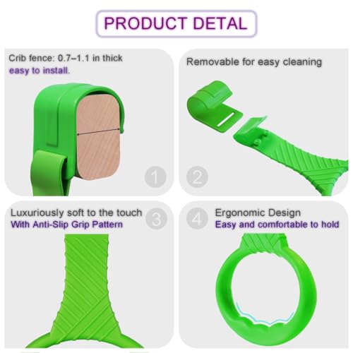 5pcs baby pull up rings - premium pull up handles standing walker tool - plastic walking exercises assistant rings for infants babies toddler - ergonomic handles - 5 colors