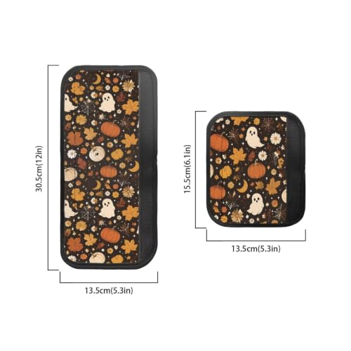 Image of Refrigerator Door Handle Covers Set of 6 Kitchen Electrical Appliance Decor Handles Keep Clean Anti-Slip Fridge Accessories Home Decor, Fall Leaf Pumpkin Ghost Daisy Print