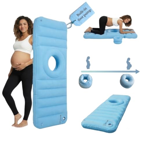 EasyR - Pregnancy Pillow with Belly Hole - Inflatable Pillows for Pregnant Women - Wedge Body Sleeping Mom Maternity Stomach - Pool Bed Float Mattress Back Pain Relief Support Momcozy Full Medcline