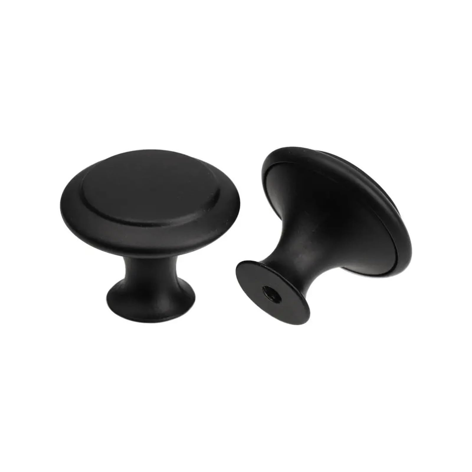 Xavren Black-27Mm Round Cabinet Knobs 15Pcs Round Metal Cabinet Wardrobe Drawer Knob
