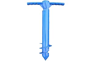 BESPORTBLE Blue Sand Grabber Spike Auger Beach Umbrella Anchor