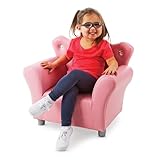 Melissa & Doug Child's Crown Armchair - Pink Faux Leather Children's Furniture - (Amazon Exclusive)