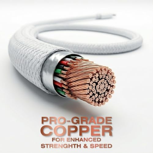 Image of Arch 60 Type C to Type C Cable [1M, White], 60W PD Fast Charging Finely Braided Slim Cord for iPhone 17 /16 /15, Samsung S26 /S25 /S24, iPad, MacBook, Google Pixel, Laptops & Tablets