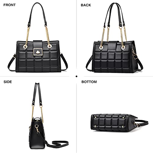 Xiaoyu Shoulder Handbags For Women Fashion Purses With Chain Strap Ladies Satchel Crossbody Bags (2-Black) #TOP1