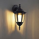 EBION Outdoor Wall Lights,Traditional Outdoor Wall Lantern 2 Pack,IP44 Waterproof Black Outside Exterior Wall Sconce for Garden,Porch,Garage,Patio,Corridor,(Bulb Not Include) - Image 5