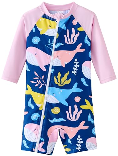 Image of UMELOK Baby Girl Swimsuit Infant Rash Guard Swimwear Bathing Suit