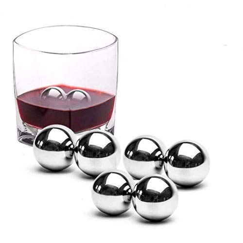 6 Piezas Cubos de Hielo de Acero Inoxidable Reutilizables miniatura 1