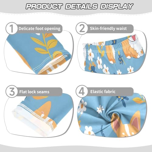 Toddler Girls Leggings Printed Yoga Pants Leggings Corgi Cartoon for Kids3