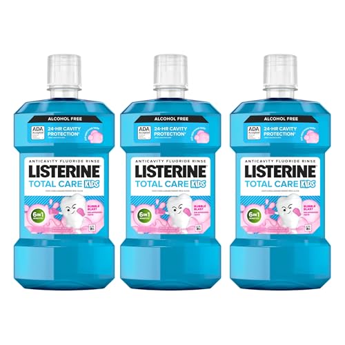 Listerine Total Care Kids Mouthwash, ADA Accepted, Alcohol-Free Anticavity Fluoride Mouthwash, Children's Mouthwash for Cavity Protection and Fresh...