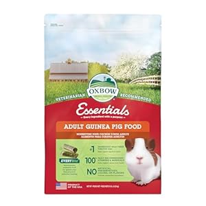Oxbow Essentials Adult Guinea Pig Food – All Natural Adult Guinea Pig Pellets – No Seeds, Fruits, or Artificial Ingredients- Made in the USA -Veterinarian Recommended- 10 lb.(Packaging May vary)