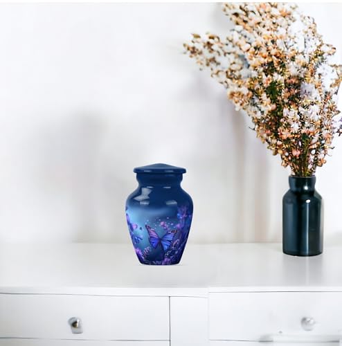 Image of Butterfly Urn for Ashes - Small Cremation Urns for Human Ashes Adult Male Female - Mini Decorative Funeral Urns for Women - Memorial Urn for Adult Male Dad - Keepsake Set of 2