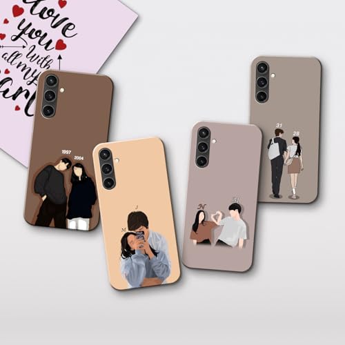 Image of COLORflow Back Cover Compatible with Samsung Galaxy S23 FE 5G | Love Connection Couple Customized Back Cover Compatible with Samsung Galaxy S23 FE 5G