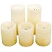 Candle Impressions Ombre Design Pillar Real Wax Flameless Candles w/Auto Timer Feature - Set of 5 - Tuscan Sunrise